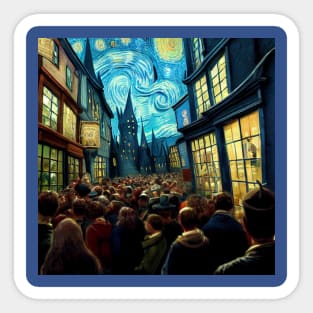 Starry Night in Diagon Alley Sticker